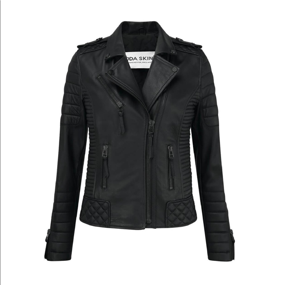 Boda Skins Kay Michaels Leather Jacket sz 0